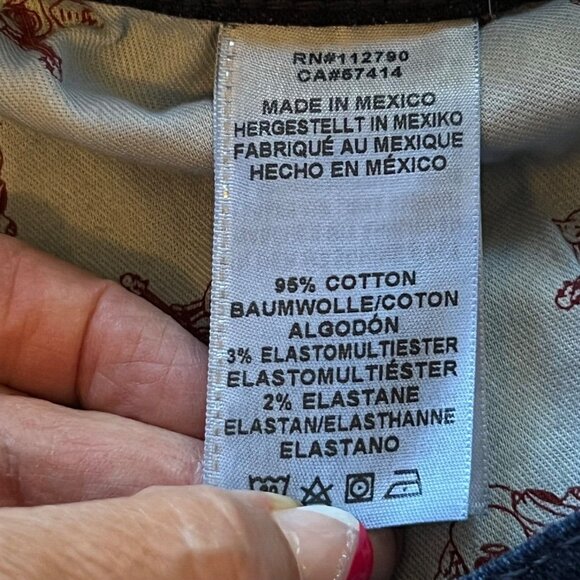 True Religion Rocco Relaxed Skinny Denim Jeans Dark Wash Sz 33 flap Pocket - Picture 13 of 14